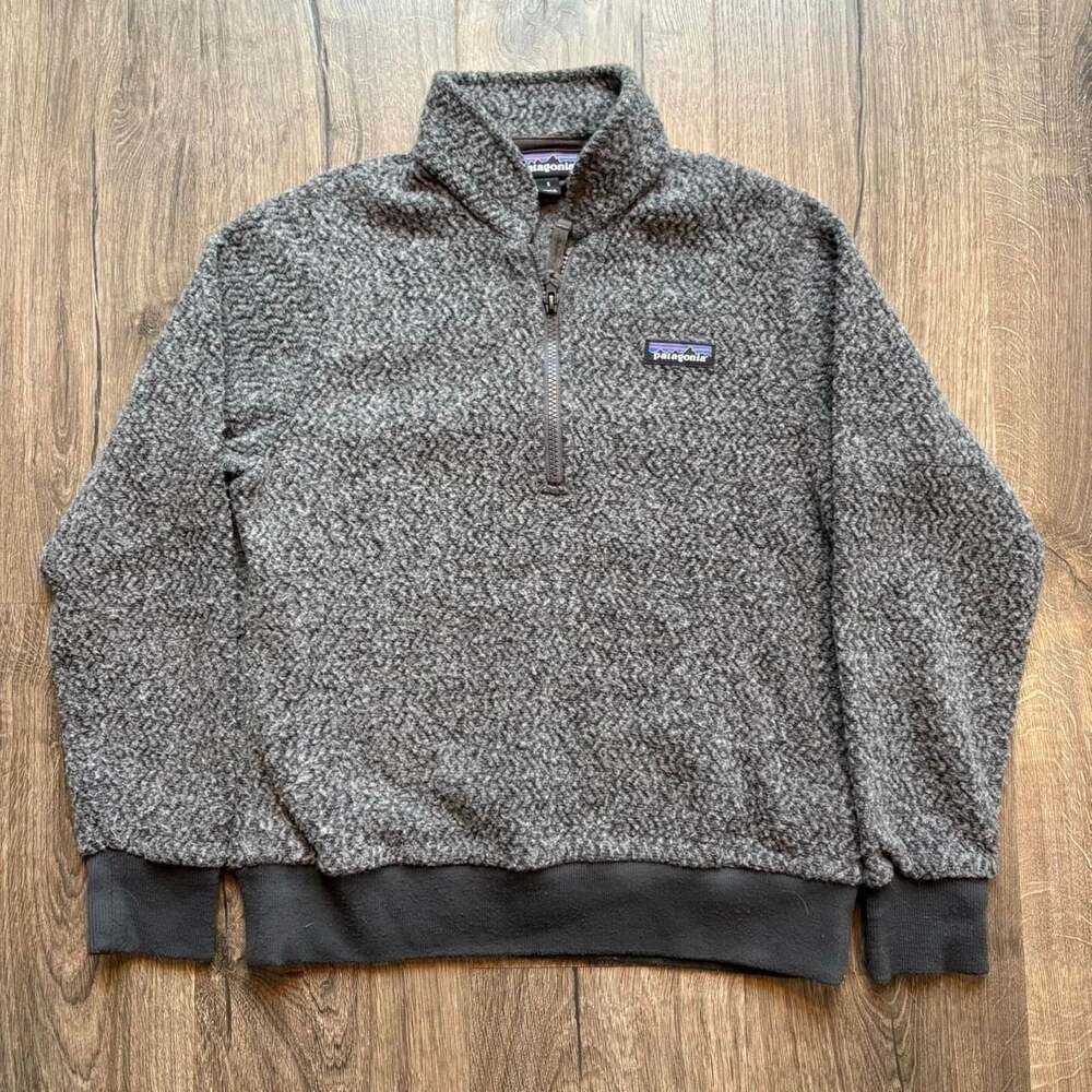 Patagonia Pile Fleece 1/4 Zip Pullover Grey Women's Small
